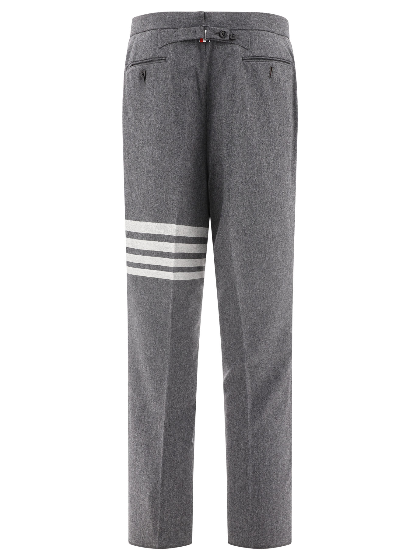 THOM BROWNE Grey 4-Bar trousers